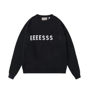Tasarımcı Erkek Sweaters Uzun Kollu Ess Hoodie Sweatshirts Hoodies Kadın Hoody Örgü Örgü Tükenmiş Kazak Çakıl Crewneck Kapüşonlu Erkek Sweater