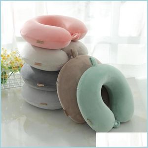 Pillow Car Plane Travel Portable Neck Rest Ushaped Pillow Mtifunction Memory Foam Siesta Soft Drop Delivery 2022 Home Garden Textile Dhecw