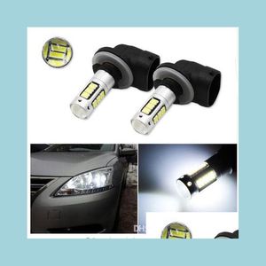 Araba ampulleri 2pcs H27 880 881 LED lamba Drl Sis BB 30SMD 4014 Araba Işıkları Gündüz Çalışma Günü Sürüş 12V Araç Harici Damla Teslimat DHV4B