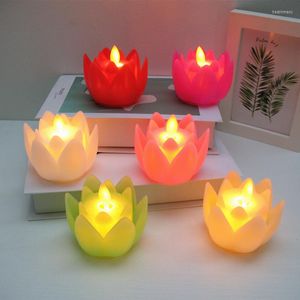 Gece Işıkları Işık Çocuk Tatil Hediye Renkli Lamba Noel Partisi Yatak Odası Masaüstü Ev Dekor Lotus