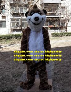 Kahverengi Furry Meerkat Mongoose Ichneumon Mangusta Maskot Kostüm Yetişkin Karikatür Karakter Kıyafet Hotel Pub Klasik Hediye Takımı ZZ9509