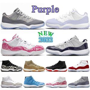 2023 11S Low Pure Pure Violet Basektball Shoes Mens Womens High OG Jumpman 11 Cherry University Blue Ultimate Cool Grey Infrared Snakeskin Pinkjordon Jordab