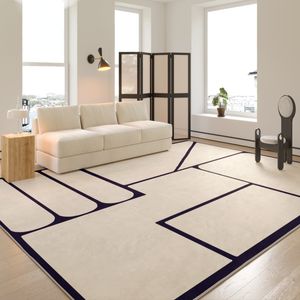 Halı lüks oturma odası modern minimalist nordic geniş alan ig dekoratif halı sıcak kış krem ​​taklit vizon kabarık yumuşak mat 221104