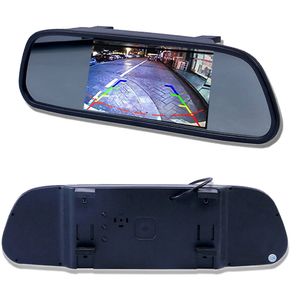 5 Inch TFT LCD HD 800X480 Screen Car Monitor Mirror Reversing Parking Monitors with 2 Video Input Rearview Camera Optional
