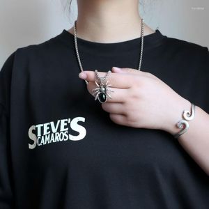 Colares pendentes Moda Moda Spranha engraçada simples Para homens e mulheres Presente de feriado Hip Hop Punk Chain Goth Jewelry Acessórios