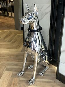 Smart Automation Modules Home Decor Sculpture Doberman Dog Large Size Art Animal Statues Figurine Room Decoration Resin Statue Ornamentgift