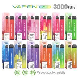 Orijinal Vapen Cube 3000Puffs Tek Kullanımlık Vape Kalem 0% 2% 5% 5 NIC Cihaz Elektronik E Sigara Kitleri 8ml Kapasite 1000mAH Pil Buharlaştırıcı Çoklu Tomlar Vs Puff Flex