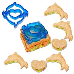 Pasta aletleri sandviç kesiciler ve ekmek kabuk şekli sökücü çocuklar için diy sevimli hayvanlar şekiller tost sandviç dilimer kalıp