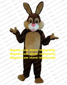 Шоколадный восточный кролик талисман талисман костюм талисман Джекраббит Байс Зайца Заяц с большими глазами белые волосатые щеки нос № 1236