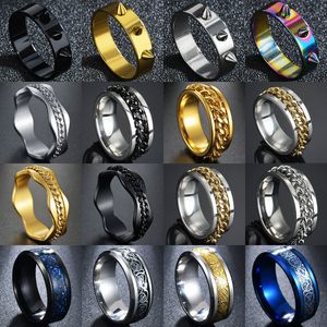 Кольца Band Ring New Mourengy 6/8 мм панк -рок -рок -кольцо мужские мужские женские ювелирные украшения из нержавеющей стали для девочек Del Smtnb Del Smtnb