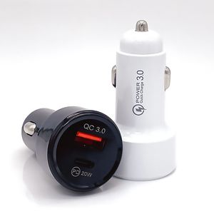 Fast Car Chargers PD20W Type-C Quick Charge USB QC3.0 USB C Power Adapter Smart Security для телефона iPhone samsung