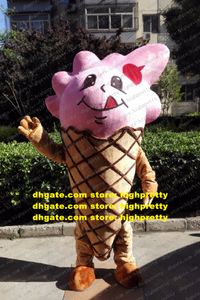 Icecream Мороженое конус талисман талисман костюм йогурт йогурт йогурт для взрослого мультипликационного персонажа Компания. Новый год ZZ7805