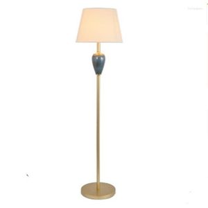 Тормы для пола современный синий керамическая лампа для кровать комнаты фойера на угловой учебу простые чтения ночной ламп 190118