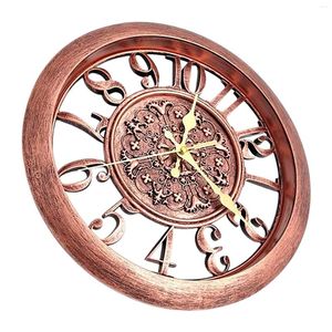 Relógios de parede antigos relógios de estilo europeu com tema que não atinge o silencioso com vidro transparente fácil de ler a decoração para viver