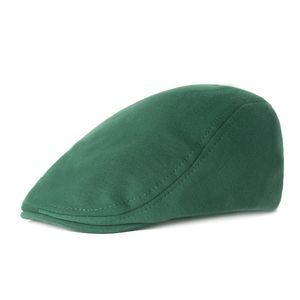 Düz renkli basit keçe zirve başlıklı kadın erkekler Sonbahar Newsboy Cap Dad Leisure Bere Kapakları Kış Sıcak Yeşil Advance Şapkalar