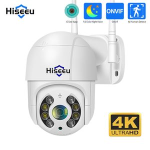 Dome Cameras Hiseeu 4K 8MP PTZ WIFI IP Camera Speed Outdoor 5X Digital Zoom 5MP 3MP 1080P Wilress Video CCTV Surveillance iCsee 221108