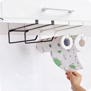 Kancalar Demir Boya Mutfak Kağıt Havlu Tutucu Rafı Ücretsiz Delme, Stok Ürünleri ve Dolap Giysileri İçin Paslanması Kolay değildir