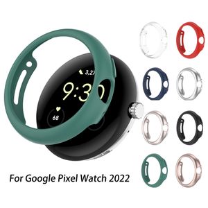 Case Case Case Case для часа для Google Pixel Watch 2022 360 Полное покрытие жесткое акриловое пластиковое корпус