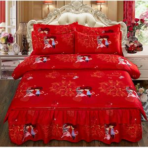 Одеяло для обложки свадебные постельные принадлежности Праздничные пары постели одеяния для шлифования роскошные двойные королевы короля