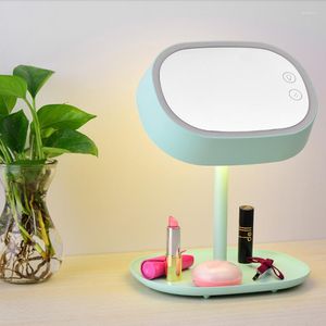 Tischlampen Frau Make-up Spiegel Licht Lade Geschenk LED Lampe Schlafzimmer Hochzeit Zimmer Touch Lounge Beleuchtung
