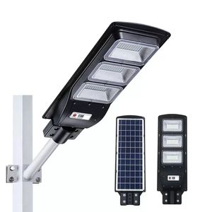 Entegre LED güneş sokak lambası 30W 60W 90W Radar Hareket Sensörü Açık Işık Zamanlaması ve Uzaktan Kumanda IP67 Su geçirmez Bahçe Duvar Işıkları