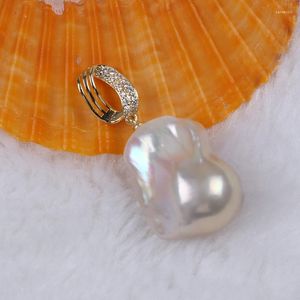 Подвесные ожерелья настоящая белая пресноводная барокко жемчужина для женщин Золотой цвет микроалмар