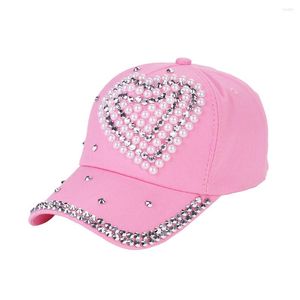 Шариковые шапки детские модные регулируемые стразы Слазости в форме сердца с шипами