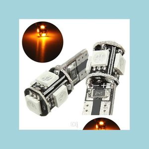 Araba ampulleri 500pcs T10 5SMD 5050 LED CANBUS HATA ARAÇ IŞIKLARI W5W 194 IŞIK BBS BEYAZ MAVİ Kırmızı Pembe Yeşil Toptan Damla Teslimat Mobil Dhsdi