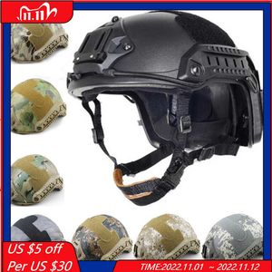 Cycling Helmets New FAST Helmet Airsoft MH Camouflage Tactical Helmets ABS Sport Outdoor Tactical Helmet T221107