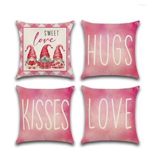 Pillow Cartoon Lovers Day Linen Cover Chair Sofá Bed Room Home Dec Wholesale MF168