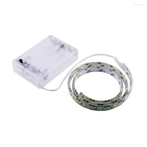 Şeritler 5V USB LED Şerit Işık Pil Gücü SMD 2835 3528 60led 1m 2m 5m Sıcak Soğuk Beyaz Şerit Tavan Dolabı Işıkları Gece Lambası DC5V