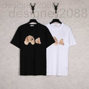 Erkekler Tişörtler Tasarımcı Kırık Baş Oyuncak Ayı Baskı Desen T Shirt Street Moda Çift Gevşek Karikatür Kısa Kollu Erkekler ve Erkekler W7YJ