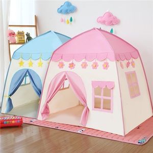 Toy Tents 1.3M Portable Children's Tent Wigwam Folding Kids Tipi Baby Play House Large Girls Pink Princess Castle Child Room Decor 221014