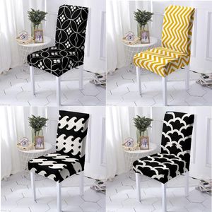 Stuhlhussen schwarz und weiß geometrische Streifen Muster Abdeckung Büro Liege Make-up Sitz Party liefert Großhandel Kissen