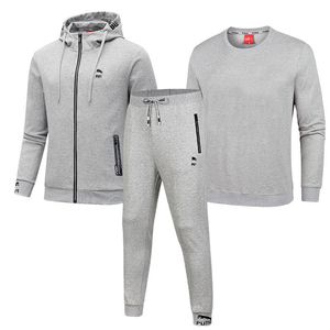 Yeni Erkek Spor Üç Parçalı Set Trailsuit Leopar Mektubu Logo Baskı Hoodie Uzay Pamuk Ceket Katlar Sweatshirt Adam Gündelik Pantolon Spor Giyim Takımları