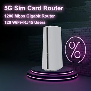 Roteadores 5G Roteador 120 usuários da rede Slot para cartão SIM CPE Roteador WiFi compatível 4G ponto de modem sem fio 221114