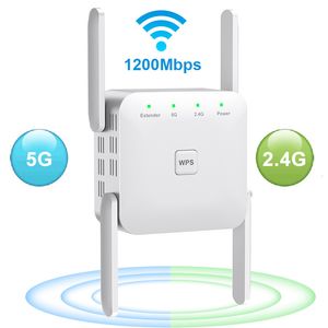 Routers 5 Ghz WiFi Repeater Wireless Wifi Extender 1200Mbps Wi-Fi Amplifier 300Mbps Long Range Wi fi Signal Booster 2.4G Repiter 221114