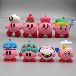 Parti Favor Anime figürü Kawaii Kirby Yıldızlar Farklı şekiller PVC Model Oyuncaklar Erkek ve Kız Oyuncakları Arkadaşlar veya Çocuklar İçin Doğum Günü Hediyeleri