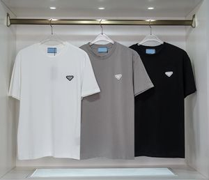 Дизайнерская футболка Мужчины женщины роскошные футболки классический треугольный узор Футболка с короткими рукавами старший Чистый хлопок Новый азиатский размер S-3XL