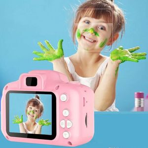 2023 Dijital Film Kamera Kids Mini Slr Sevimli 2MP Cam Karikatür Oyuncakları Noel Hediyesi 2.0 İnç Ekran Xmas