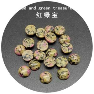 4/6/8/1012/14mm Taş Cabochons Doğal Sentetik Taş Boncuklar Küpe Kolye Bilezik için Ruby Zoisite Cabochons