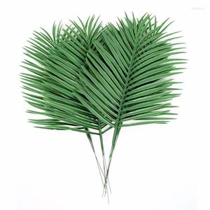 Декоративные цветы искусственное растение пальмовые лист 10 шт. Зеленая трава для домашних свадебных украшений аксессуары пластиковые реквизиты