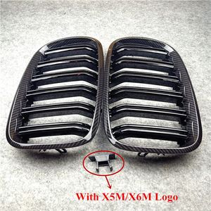 Araba Ön Tampon Hava Emme BMW X5 X6 E70 E71 ASS Çift Çabuk Örgü Grilles 2007-2013