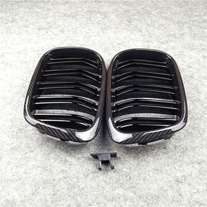 Сетчатые решетки для BMW 5 серии E39 ABS Carbon Look Black/M Color Front Grill Double Lat Grille 1996-2003 Car Styling