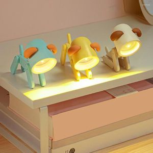Gece Işıkları Led Işık Mini Sevimli Pet Ins Karikatür Katlanır Masa Lambası Çocuklar Odası Başucu Yatak Odası Yaşam Dekoru Hediye