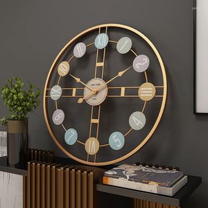 Relógios de parede AT69 -Vintage Assista Large Metal Clock Mudar Digital Room Decor