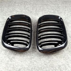 Pair ABS Material Front Bumper Air Intake Grille Fits For BMW X5 E53 1999-2003 Glossy Black Car Accessories