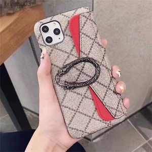 Дизайнер тенденции iPhone Case Case Luxury Phone Case для iPhone 14 Pro Max 13 12 11 Plus XS XR 7 8 Держатель карты Mobile PhoneCover Xinjing03