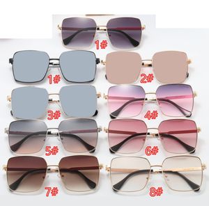1pcs yaz adam metal çerçeve moda güneş gözlükleri kadın açık sürüş cam harfler gümüş siyah moda sokak çekimleri vintage gözlük 8