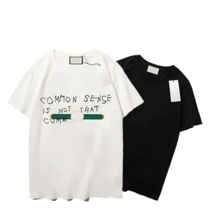 Moda Erkek T Shirt Marka Üst T-Shirts Beyaz Kısa Kaz Sweater Casual Mektup Çapraz Desen Tasarımcıları Tees Kadın Tshirts Ücretsiz Gemi